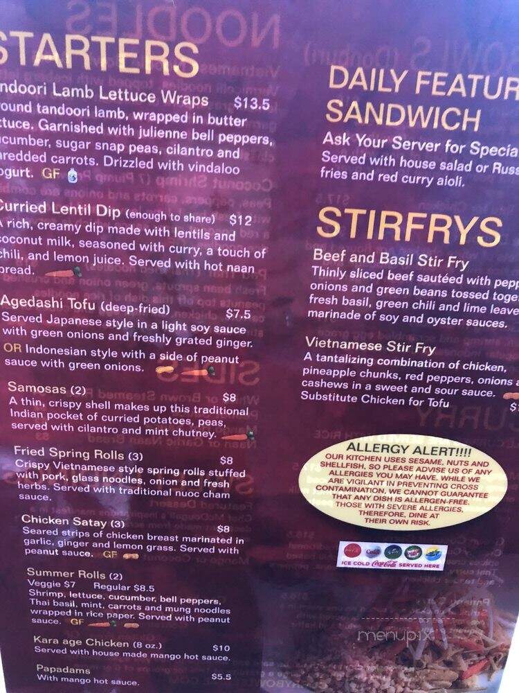 The Curry Bowl - Fernie, BC menu_pic