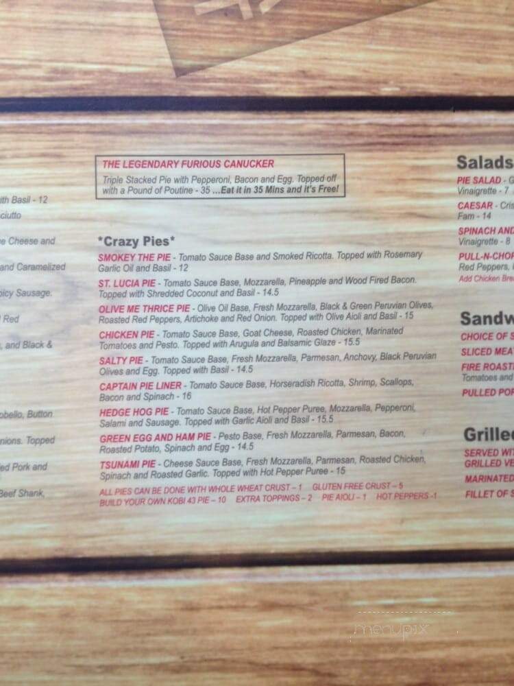 Pie - Barrie, ON menu_pic