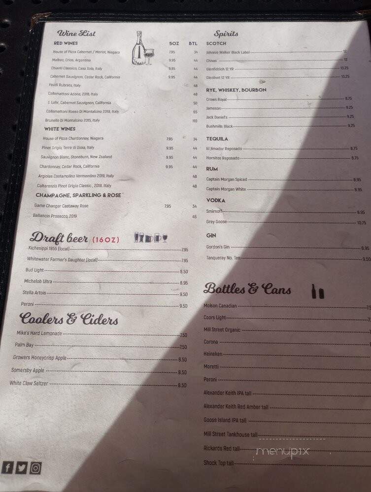House Of Pizza - Ottawa, ON menu_pic