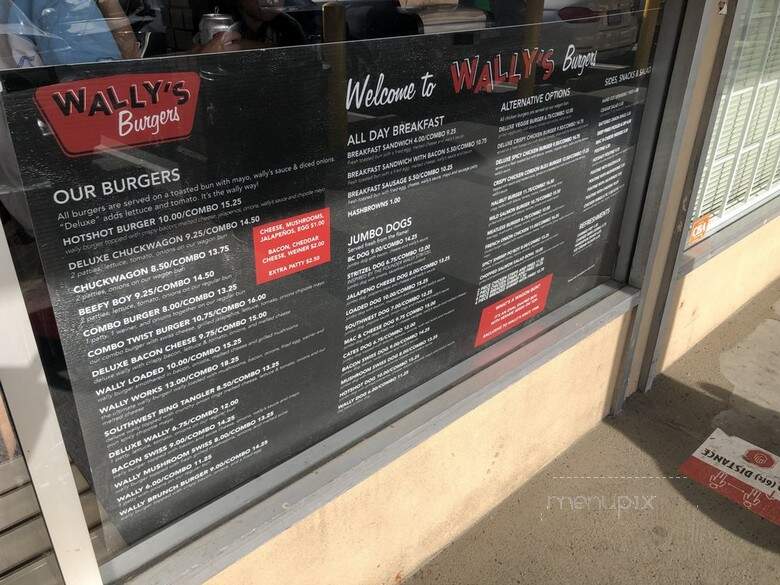 Wally's Burgers - Vancouver, BC menu_pic