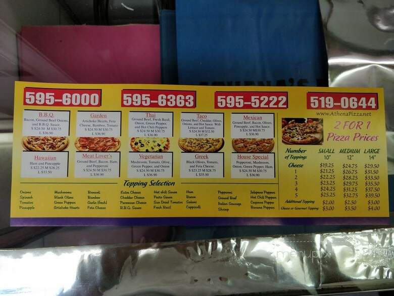 Athena's Place - Saanich, BC menu_pic