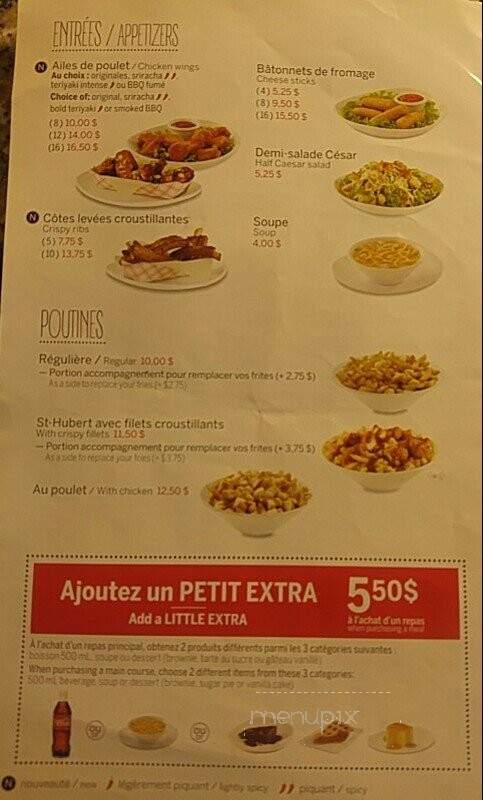 Rotisserie St Hubert - Montreal, QC menu_pic