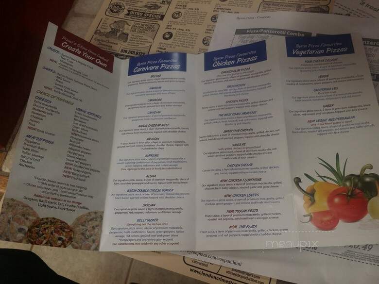 Byron Pizza - London, ON menu_pic