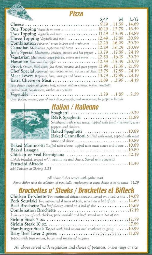 Russell Restaurant - Russell, ON menu_pic