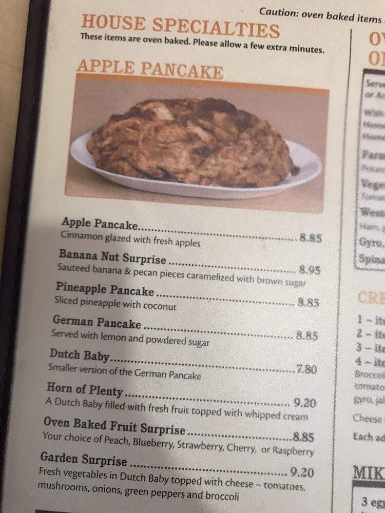 The Pantry Restaurant - Langley Twp, BC menu_pic