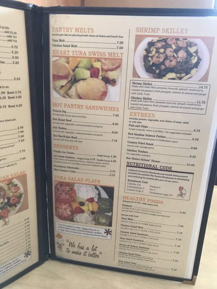The Pantry Restaurant - Langley Twp, BC menu_pic