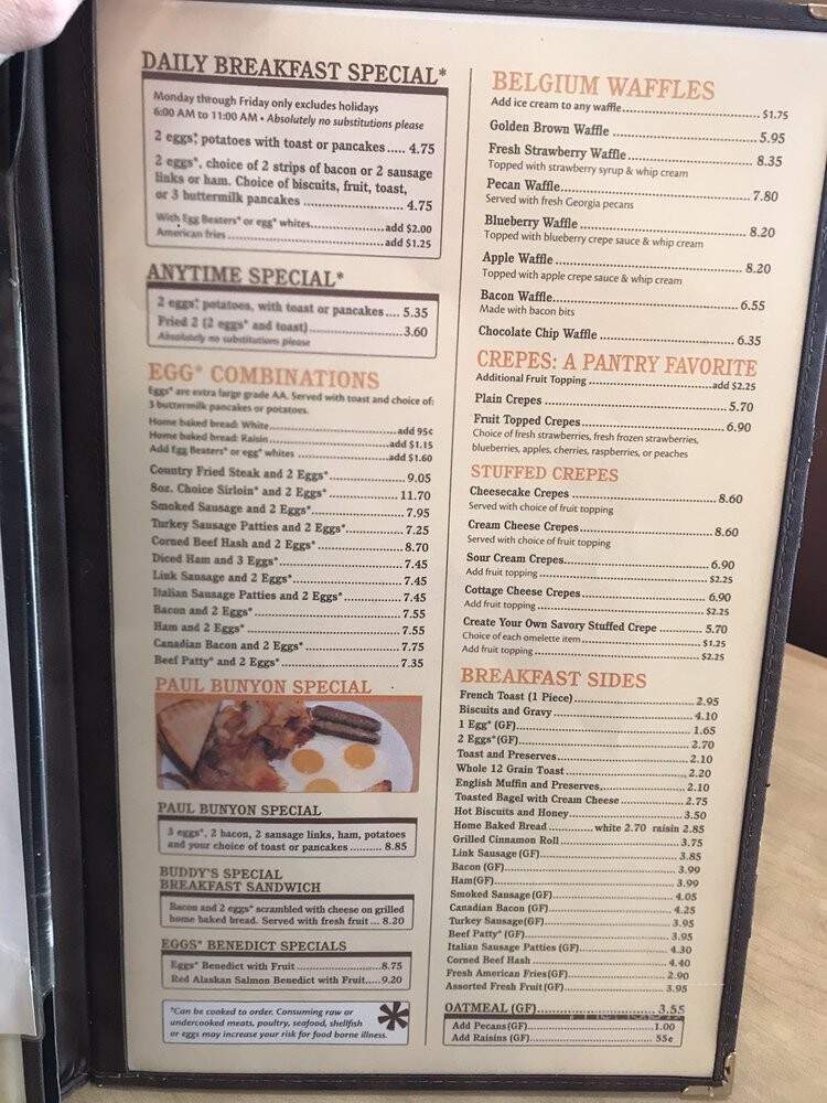 The Pantry Restaurant - Langley Twp, BC menu_pic