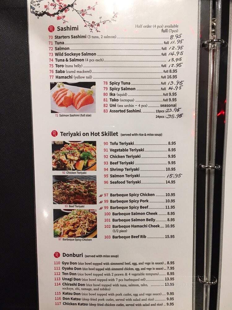 Asahi Japanese Restaurant And Sushi Bar - Port Coquitlam, BC menu_pic
