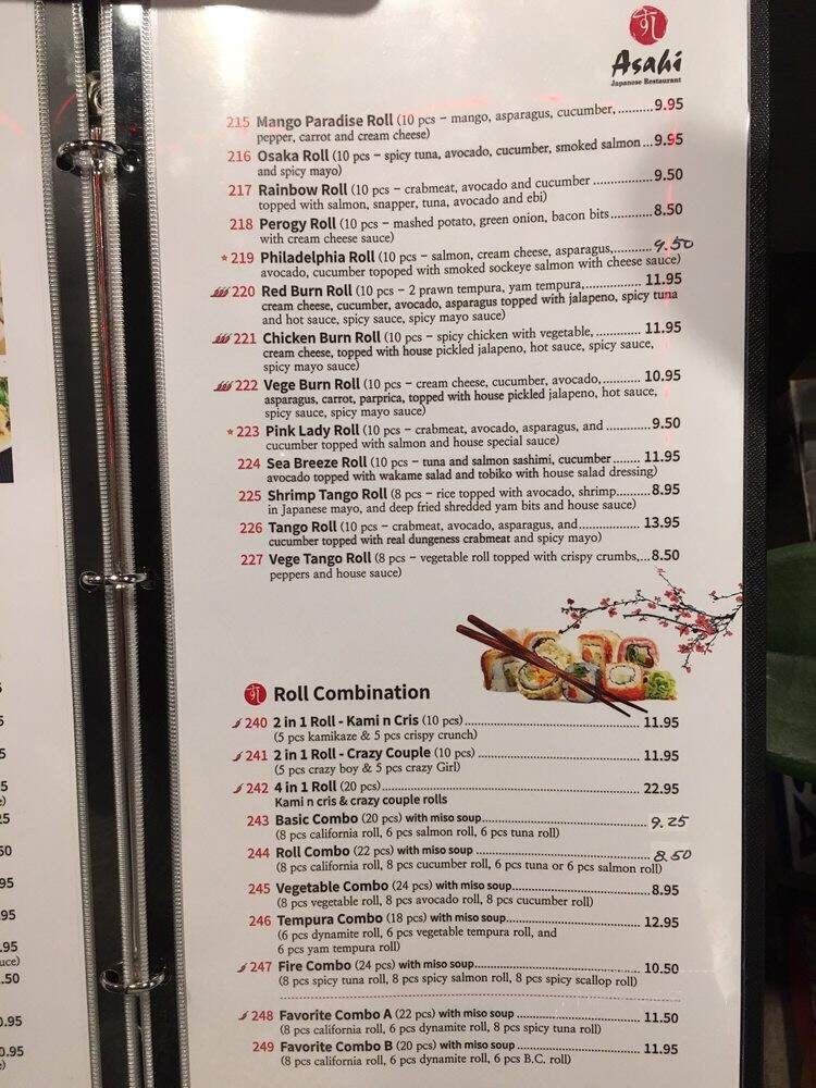 Asahi Japanese Restaurant And Sushi Bar - Port Coquitlam, BC menu_pic