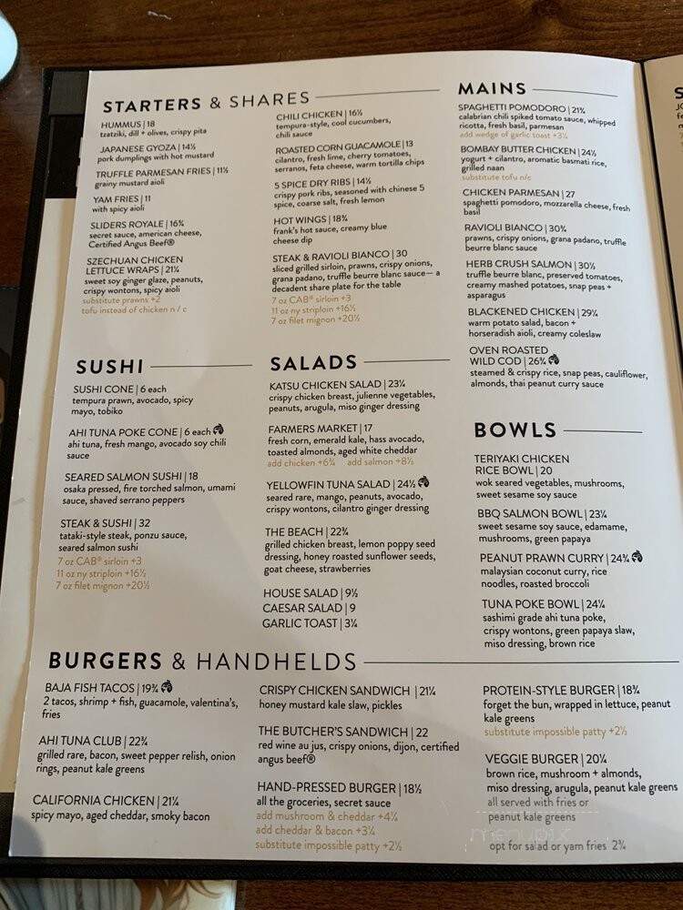 Joey Tomato's Mediterranean Grill - Calgary, AB menu_pic