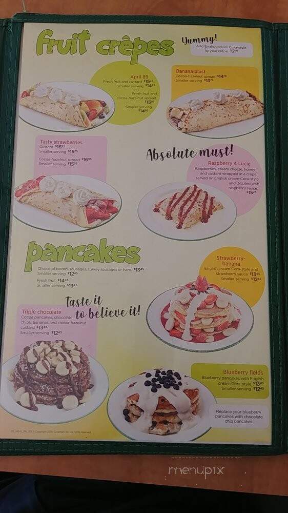 Cora's Breakfast & Lunch - Edmonton, AB menu_pic