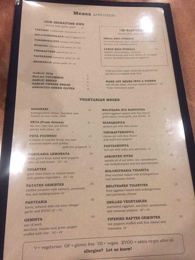 Mezes - Toronto, ON menu_pic