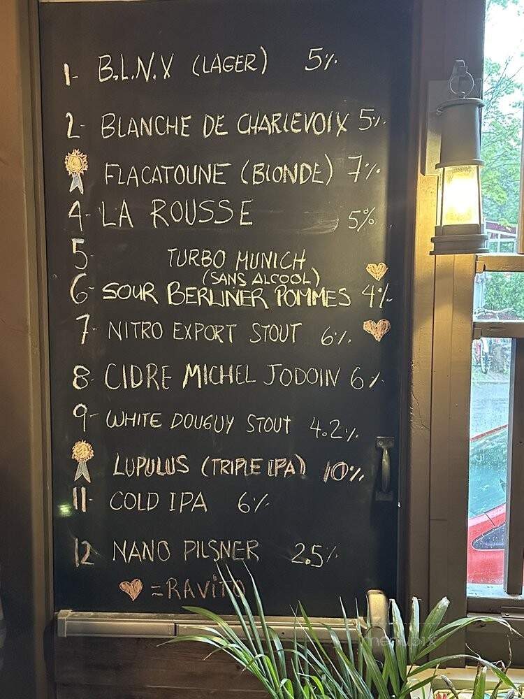 Restaurant Le Saint-Pub MicroBrasserie - Baie-Saint-Paul, QC menu_pic