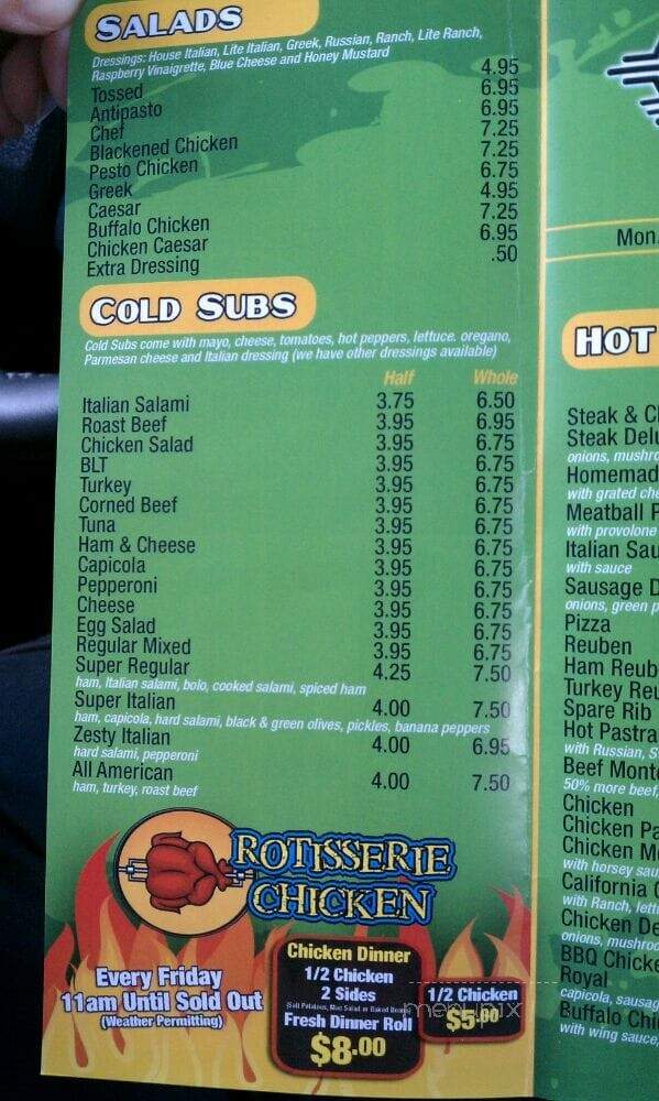 Mr. Sub - Toronto, ON menu_pic