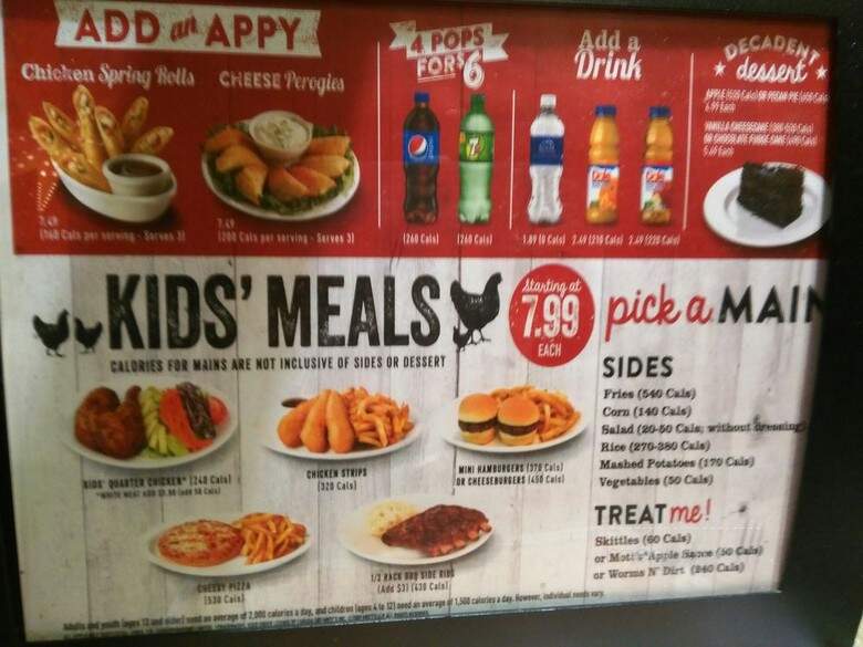 Swiss Chalet Rotisserie & Grill - Toronto, ON menu_pic