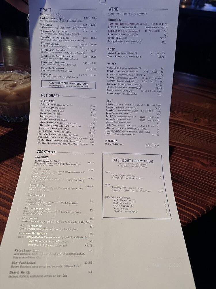 Local Public Eatery - Vancouver, BC menu_pic