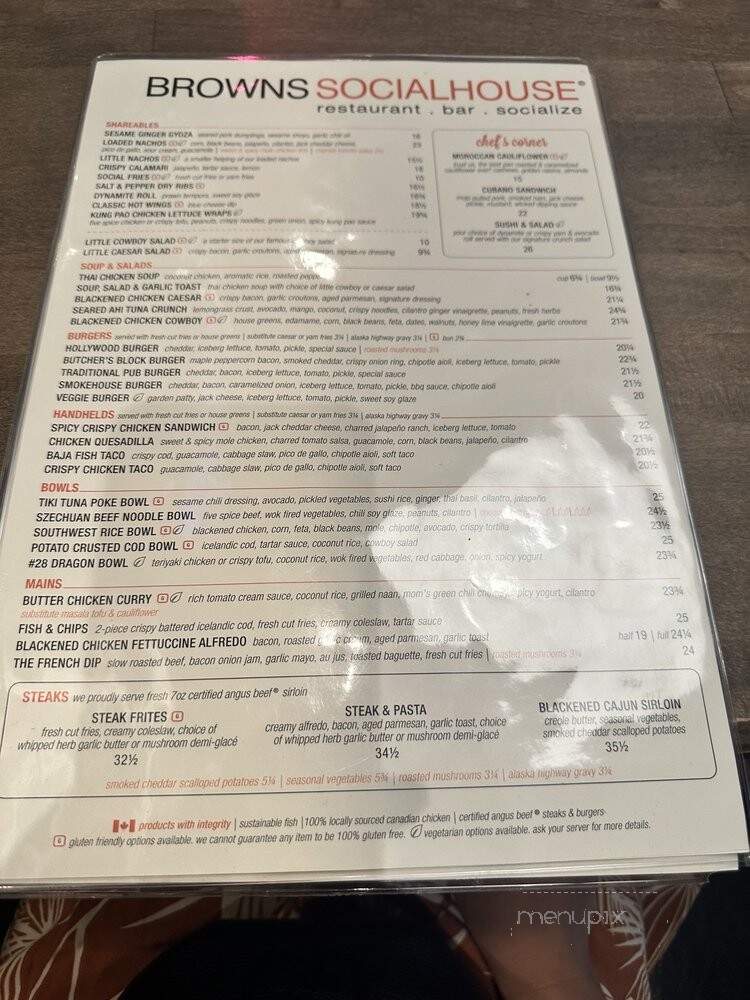 Brown's Social House - Port Moody, BC menu_pic