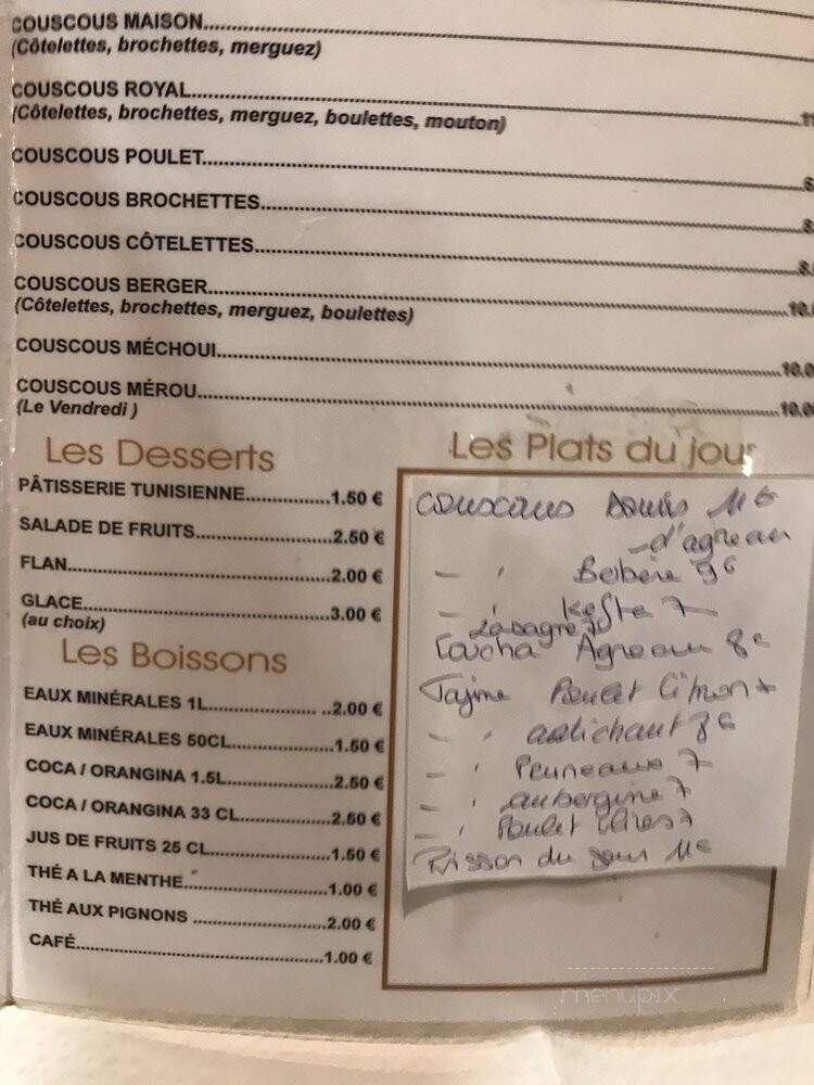 Sur Le Pouce - Montreal, QC menu_pic