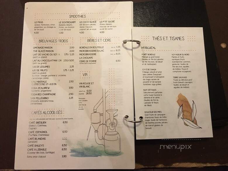 Cafe Cambio - Chicoutimi, QC menu_pic