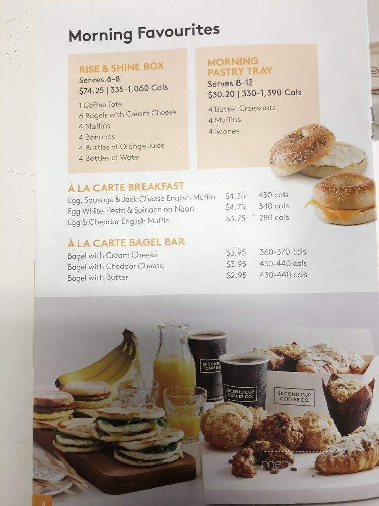 Second Cup - Toronto, ON menu_pic