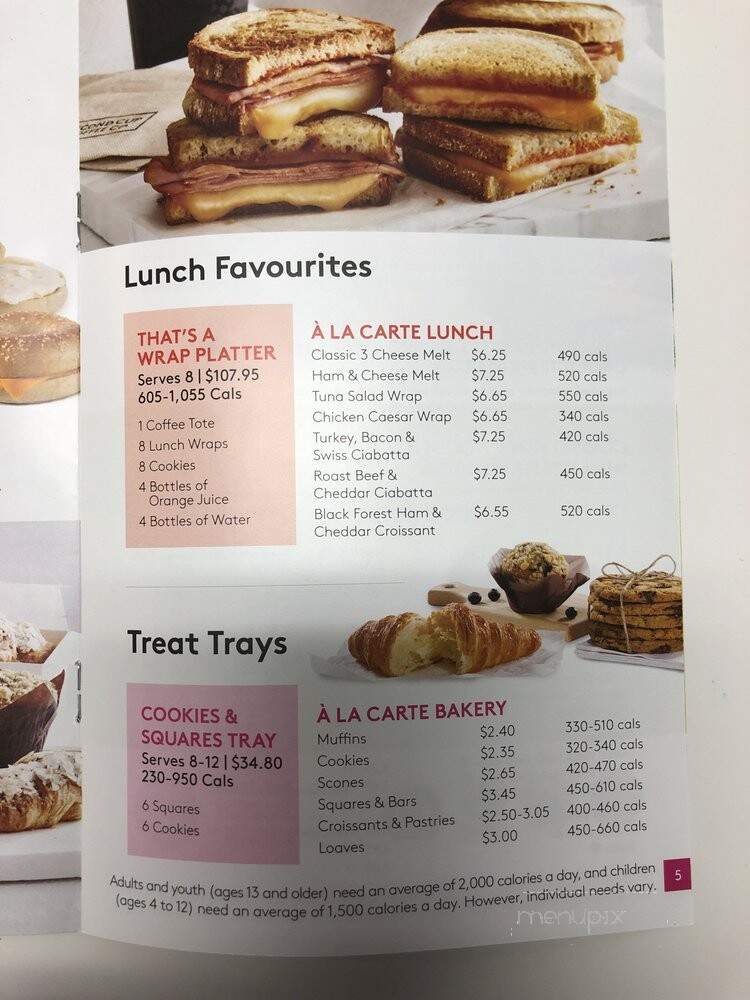 Second Cup - Toronto, ON menu_pic