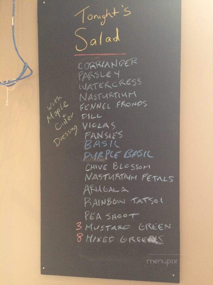The Inn At Bay Fortune - Kings, PE menu_pic