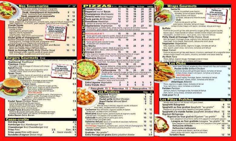 Restaurant Pizzeria Hochelaga - Montreal, QC menu_pic