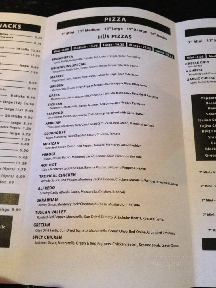 Brennivins Pizza Hus - Glen Bay, MB menu_pic