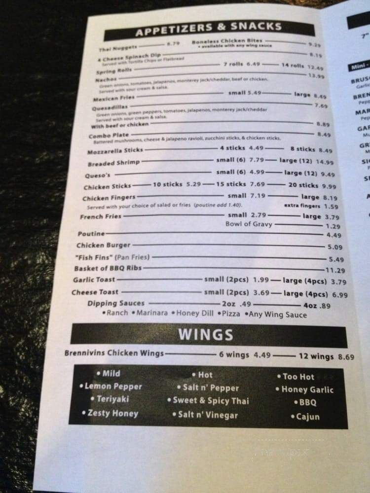 Brennivins Pizza Hus - Glen Bay, MB menu_pic