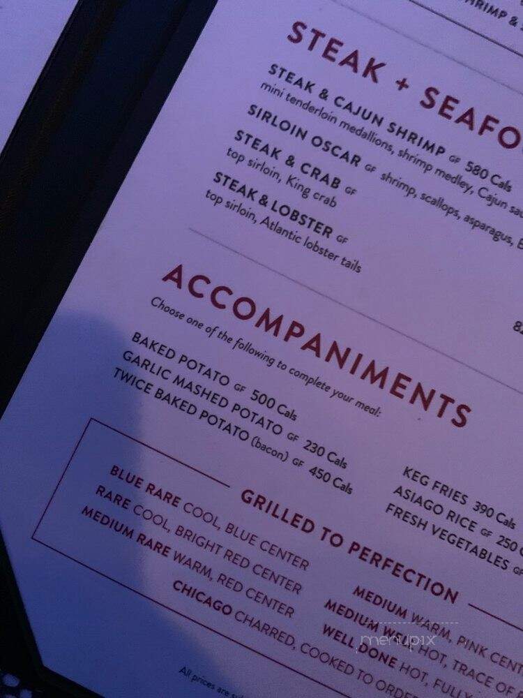 Keg Steakhouse & Bar - Ottawa, ON menu_pic