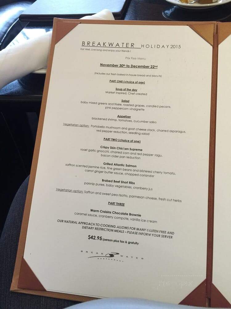 Breakwater Fine Dining - Mississauga, ON menu_pic