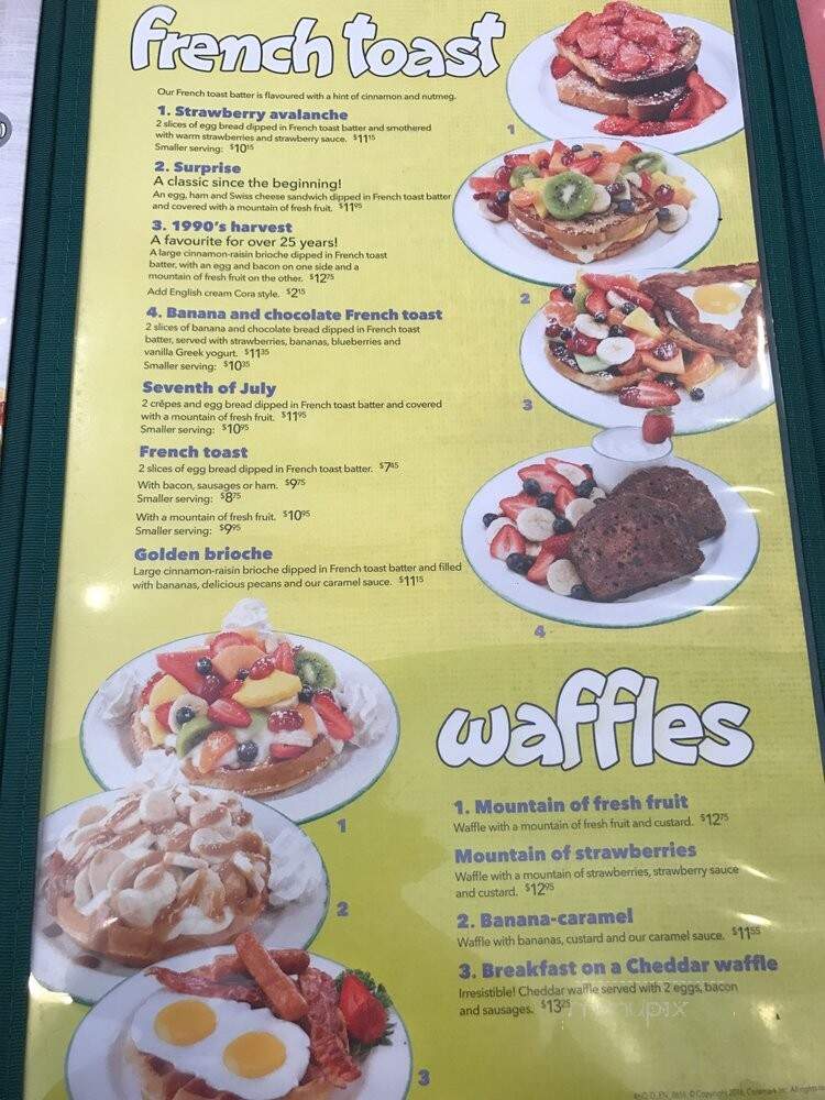 Cora's Breakfast & Lunch - London, ON menu_pic
