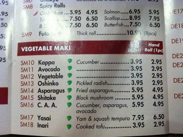 Sushi 2 Go - Toronto, ON menu_pic