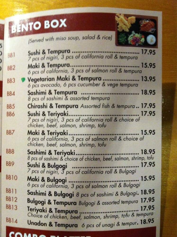 Sushi 2 Go - Toronto, ON menu_pic