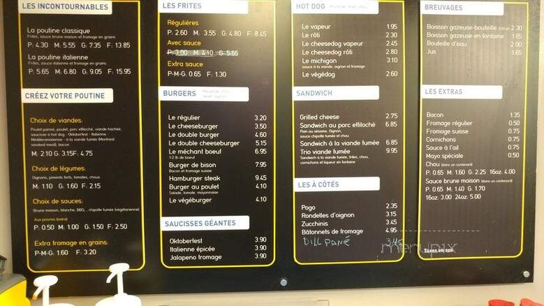 Patatrie (La) - Gracefield, QC menu_pic