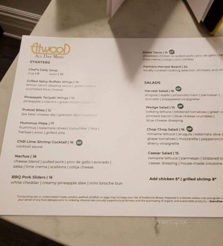 Atwood Cafe - Atwood, ON menu_pic