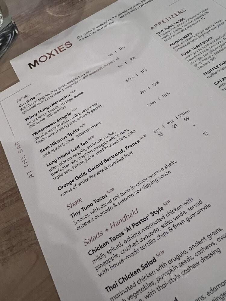 Moxie's Classic Grill - Calgary, AB menu_pic