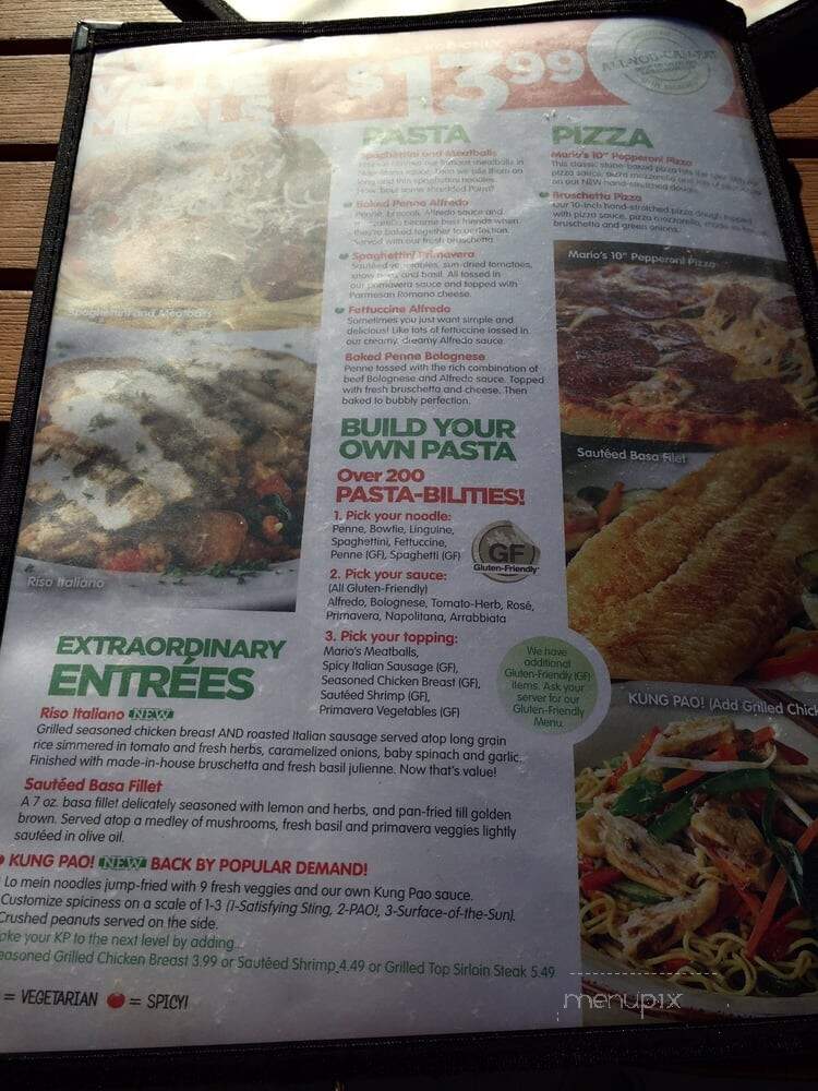 East Side Mario's - Oshawa, ON menu_pic
