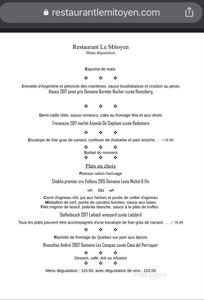 Restaurant Le Mitoyen - Laval, QC