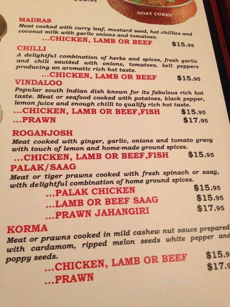 Mehtab East Indian Cuisine - Cochrane, AB menu_pic