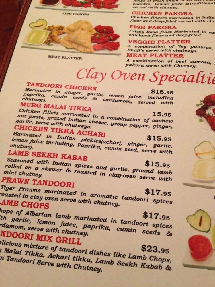 Mehtab East Indian Cuisine - Cochrane, AB menu_pic