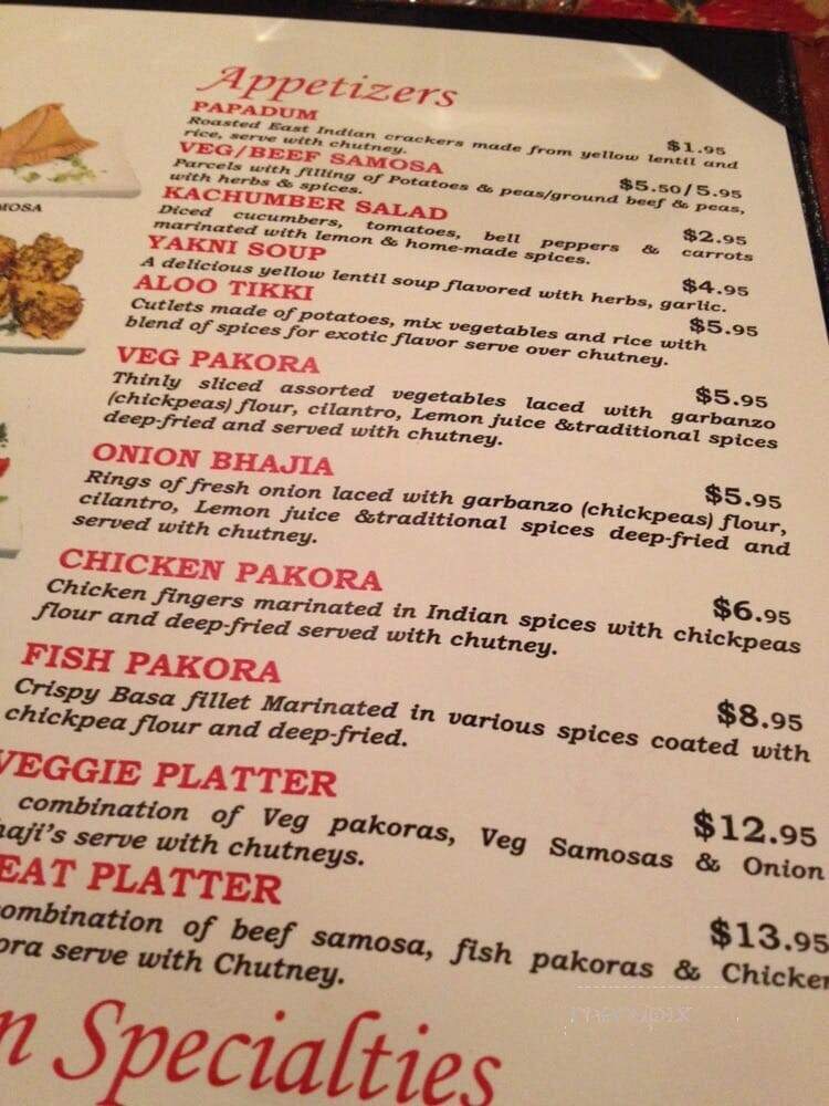 Mehtab East Indian Cuisine - Cochrane, AB menu_pic