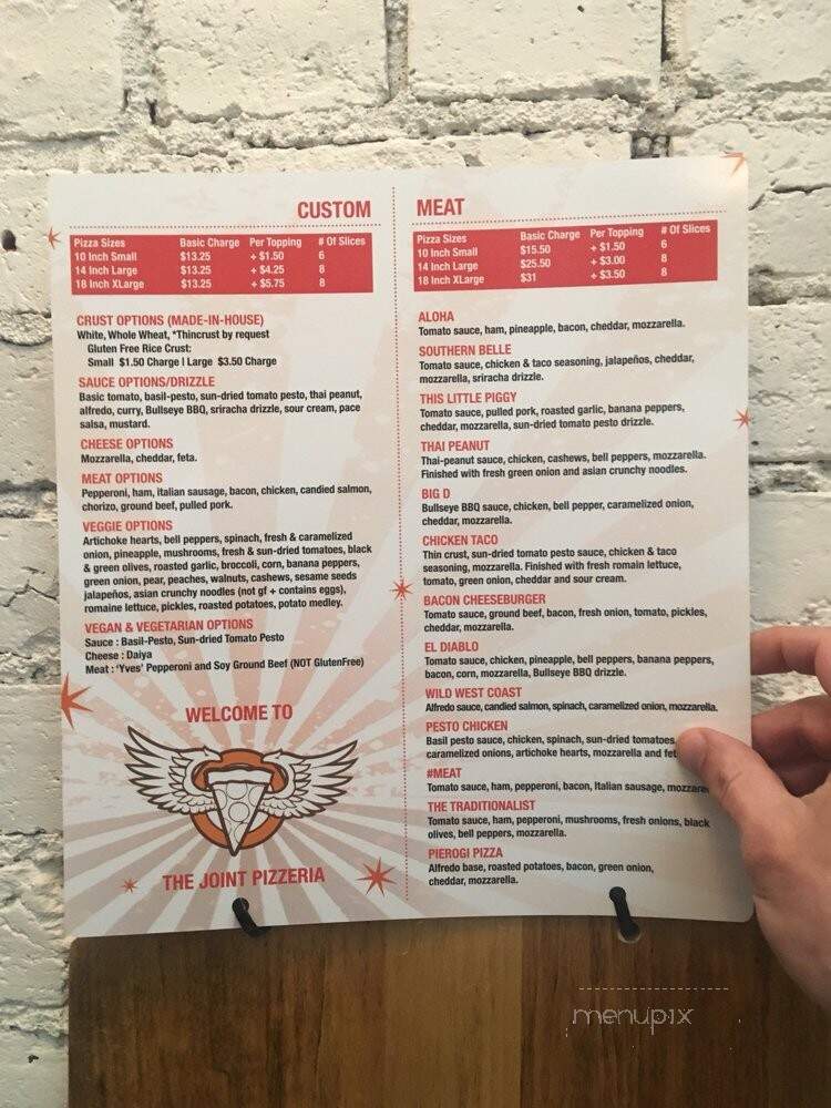 The Joint Pizzeria & Deli - Victoria, BC menu_pic