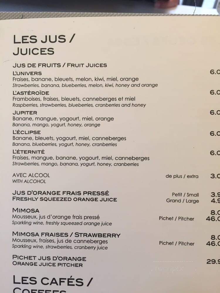 Universel - Montreal, QC menu_pic