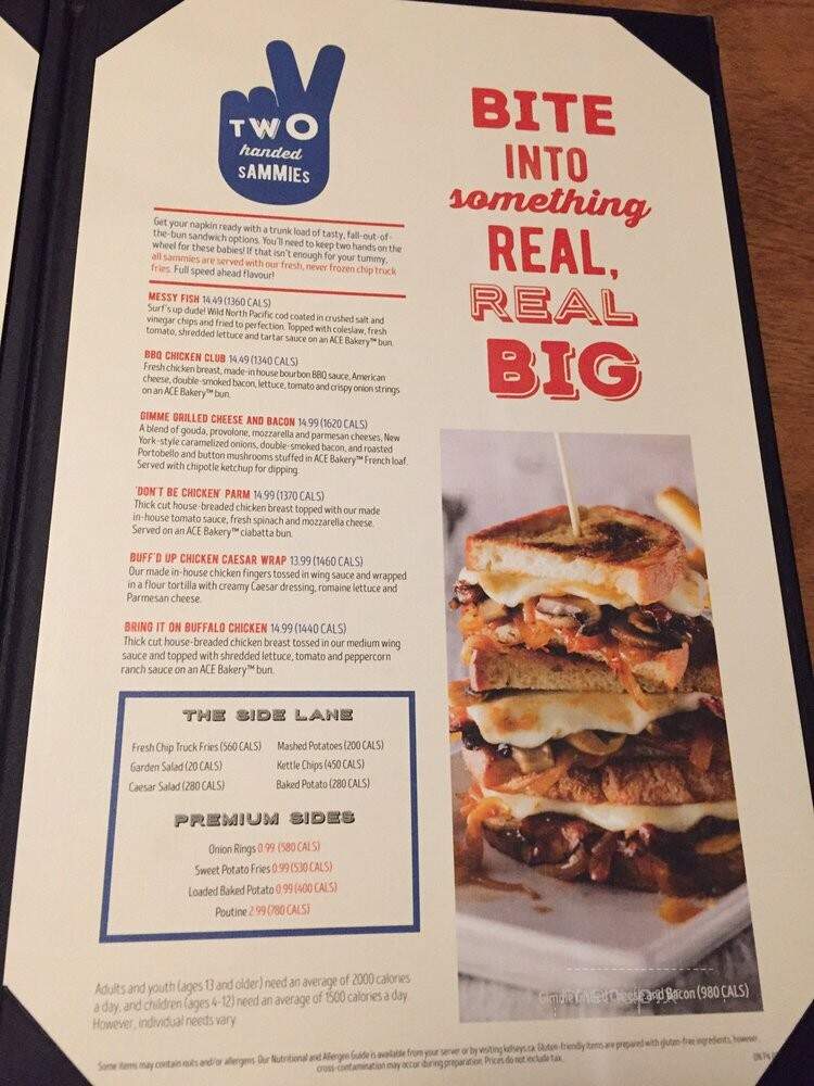 Kelsey's Restaurant Bar & Grill - Brampton, ON menu_pic