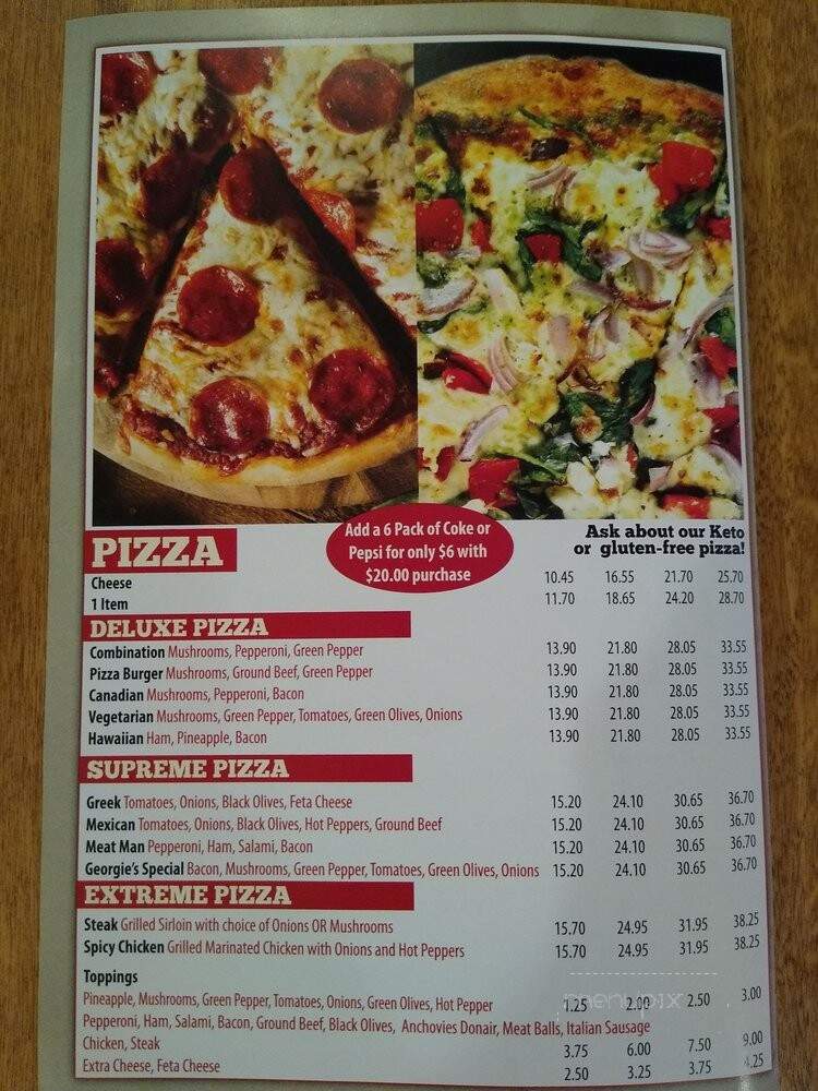 Georgie's Pizza - Ottawa, ON menu_pic