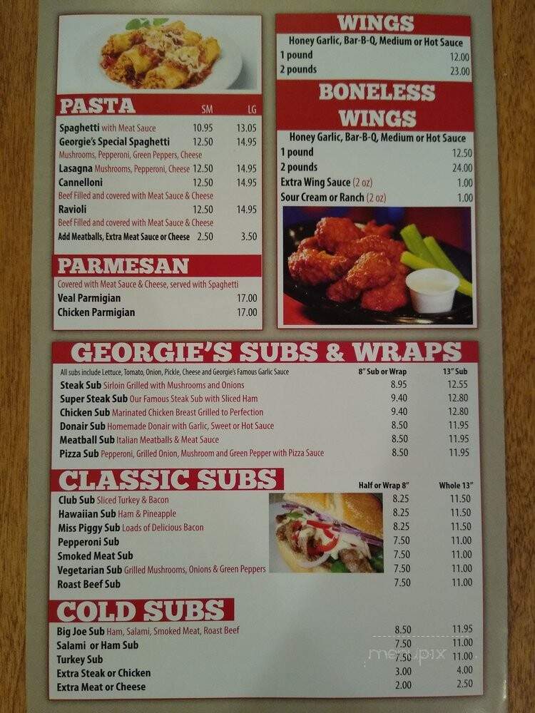 Georgie's Pizza - Ottawa, ON menu_pic