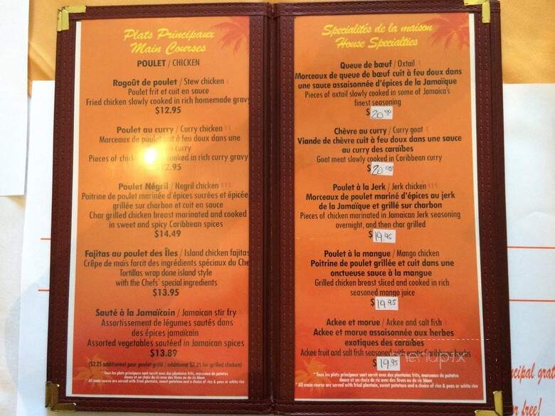 Mango Bay - Montreal, QC menu_pic