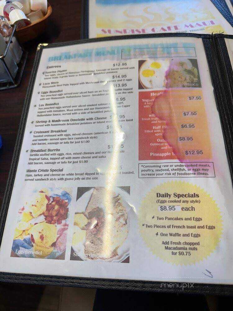 Sunrise Cafe - Blenheim, ON menu_pic