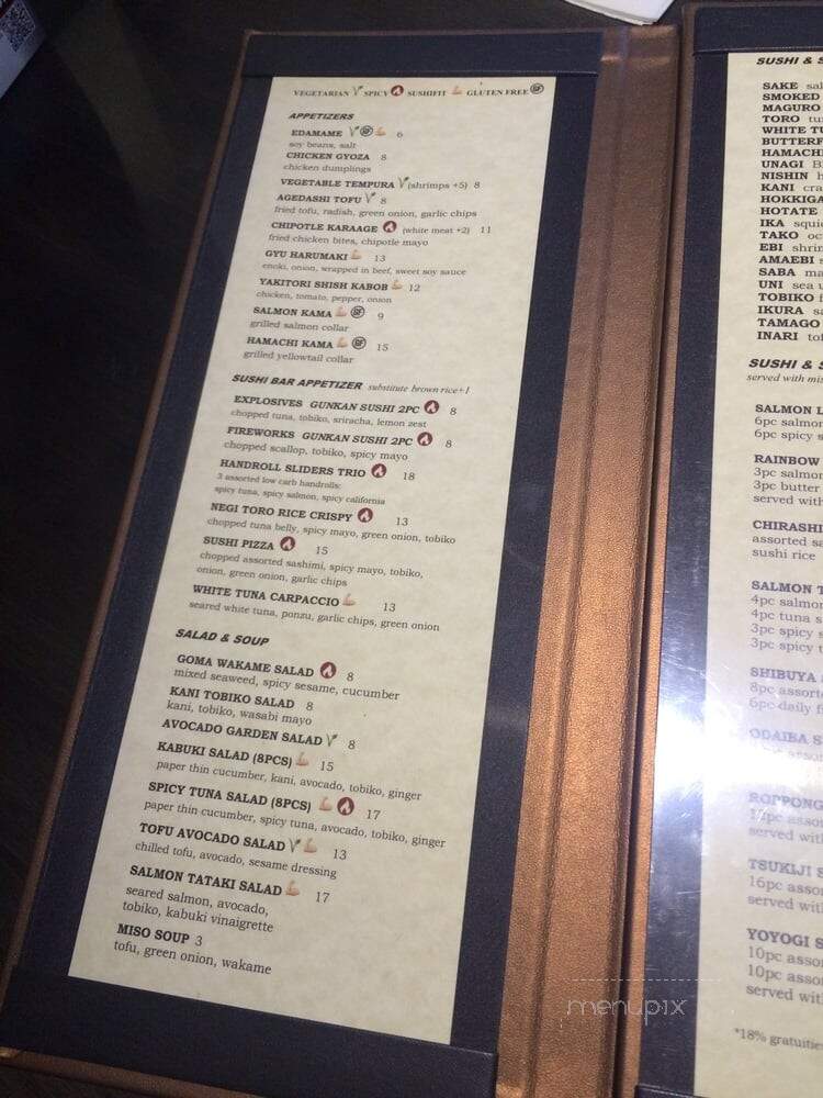 Kabuki Japanese Restaurant - Toronto, ON menu_pic